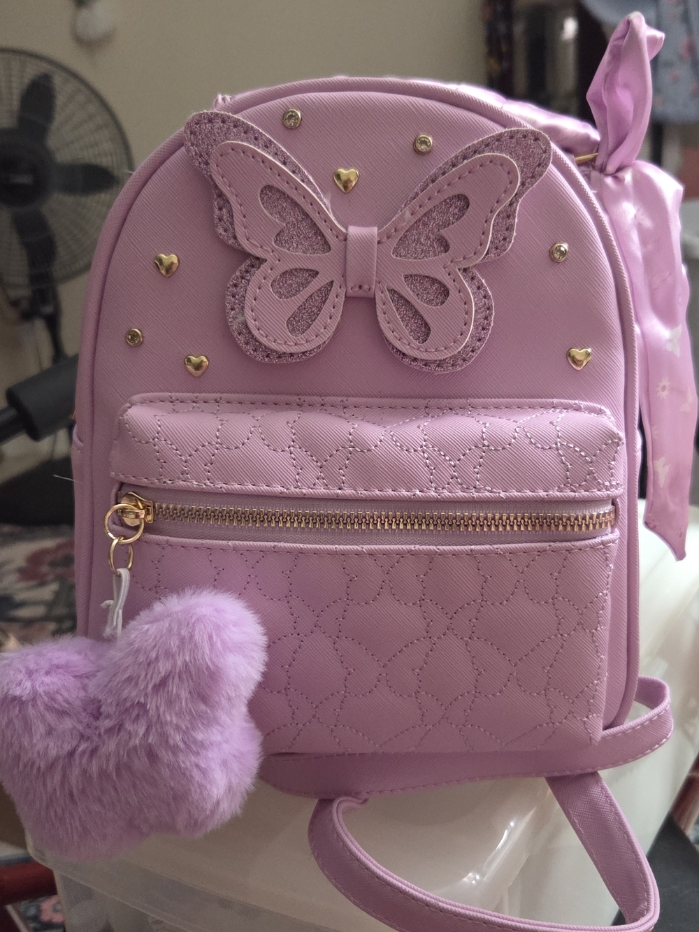 Under One Sky Pink Butterfly Mini Backpack